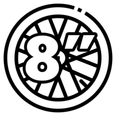 8"